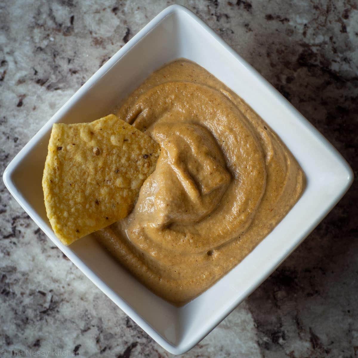 Easy Creamy Cashew Queso Dip - The Nessy Kitchen