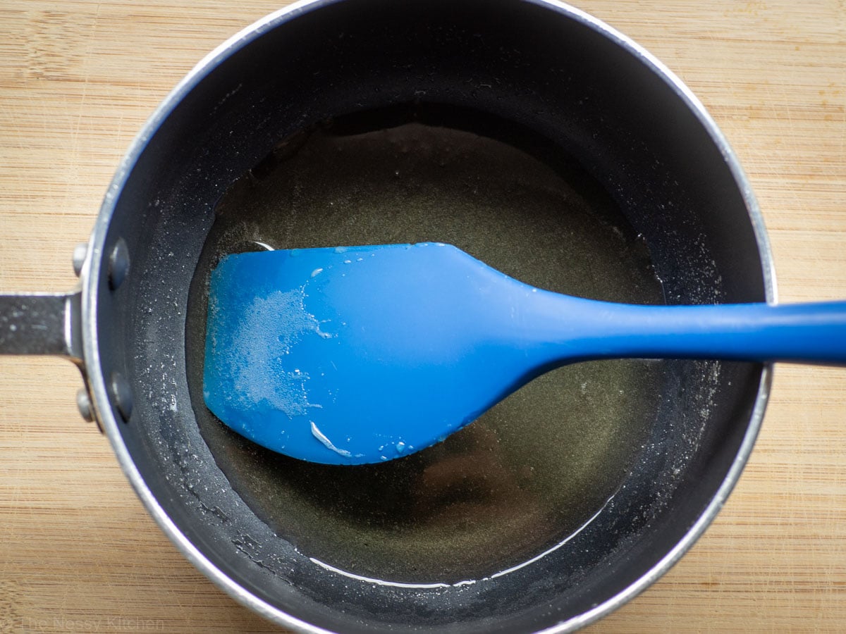 Dissolved honey in water.