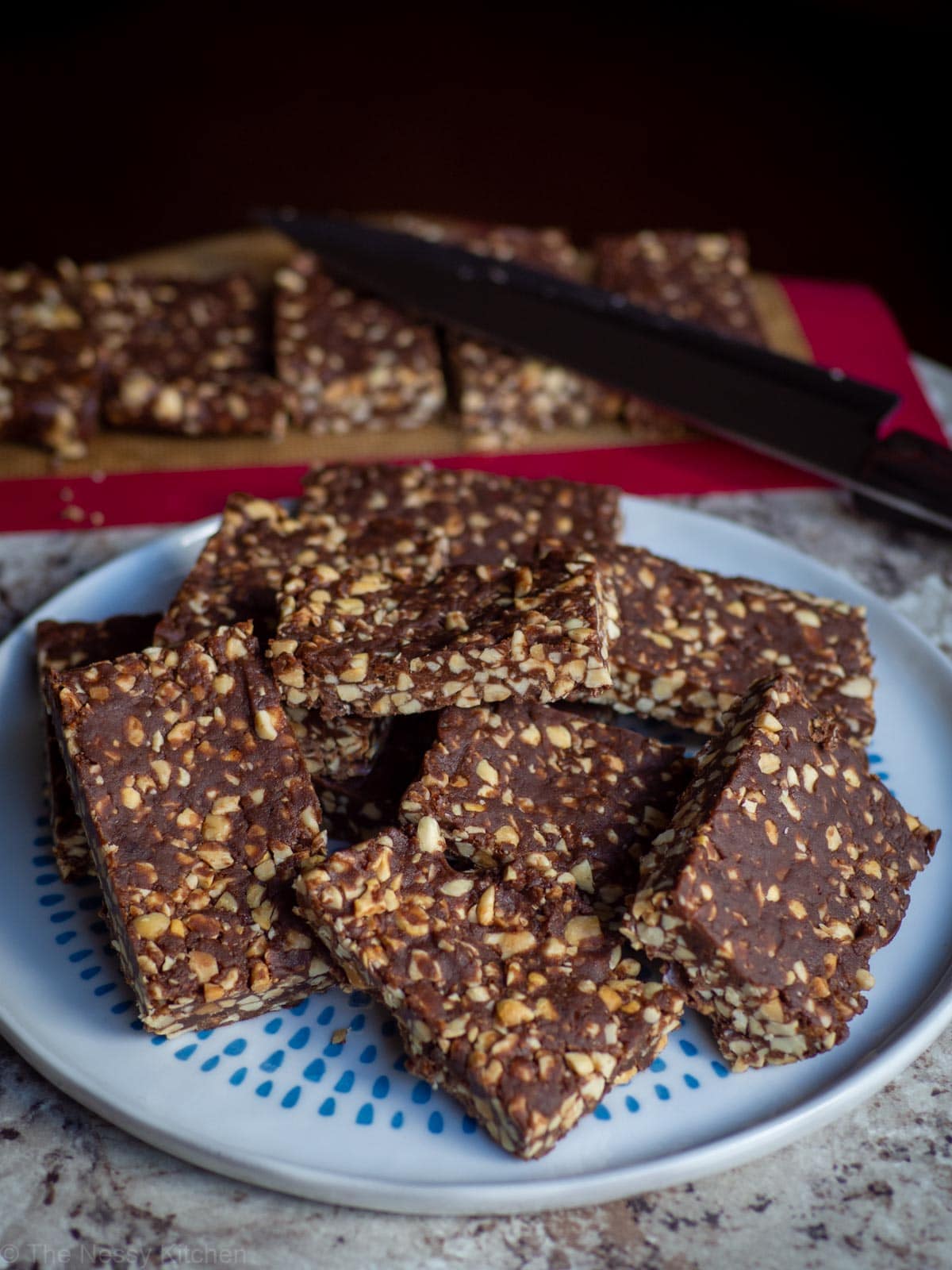 Plate of Eatmore bars.