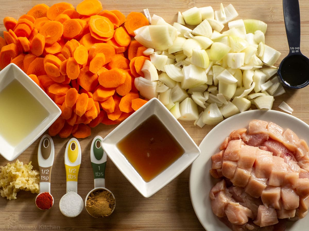 Ingredients for Cumin Chicken Sheet Pan.