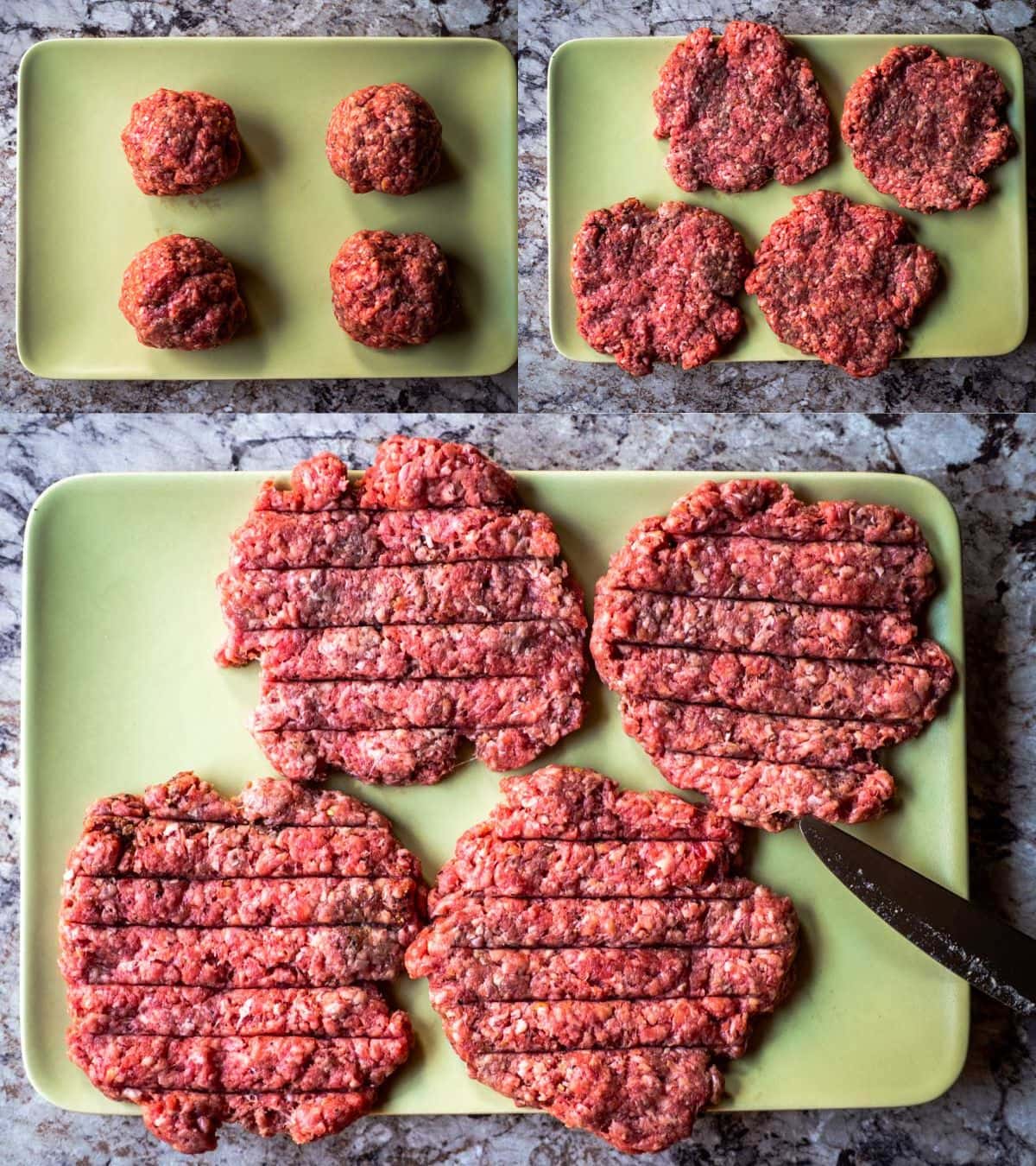 How to shape homemade beef burgers that won't shrink.