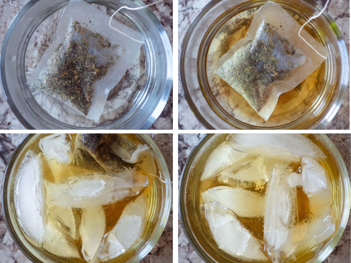 How to brew iced white tea.