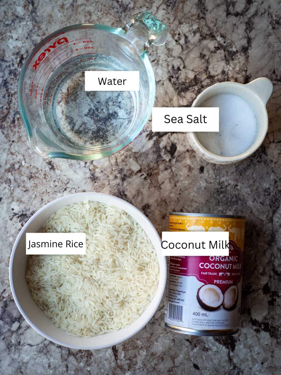 Rice Cooker Coconut Rice The Nessy Kitchen   Coconut Rice Ingredients 1152x1536 