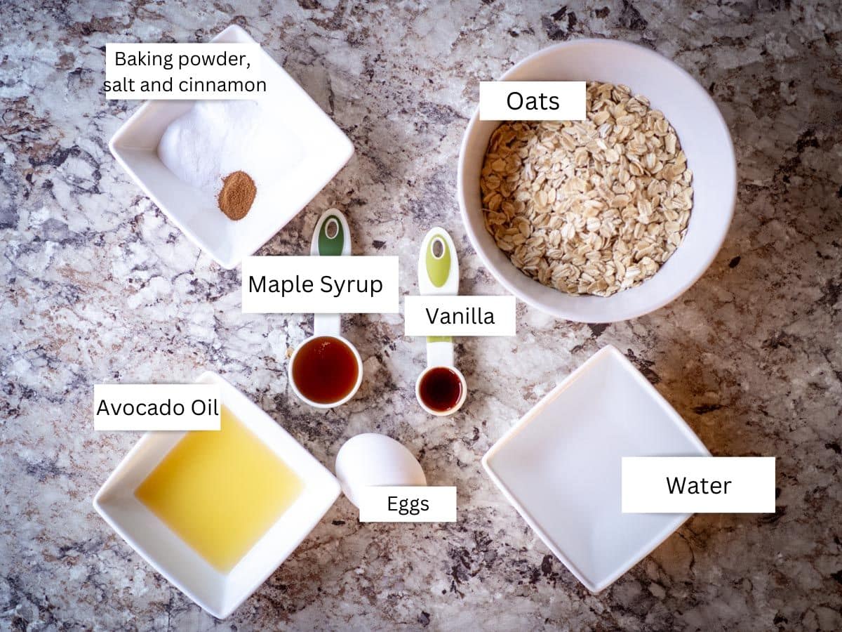 Ingredients for flourless pancakes.