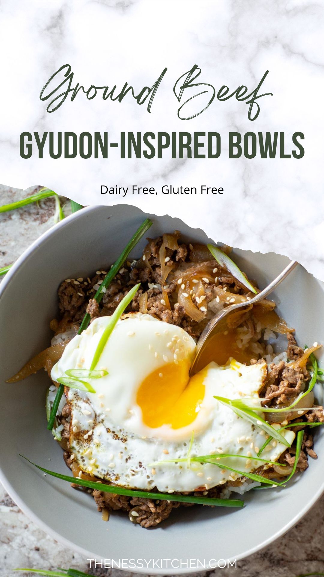 Gyudon-Inspired Ground Beef and Rice Bowls - The Nessy Kitchen