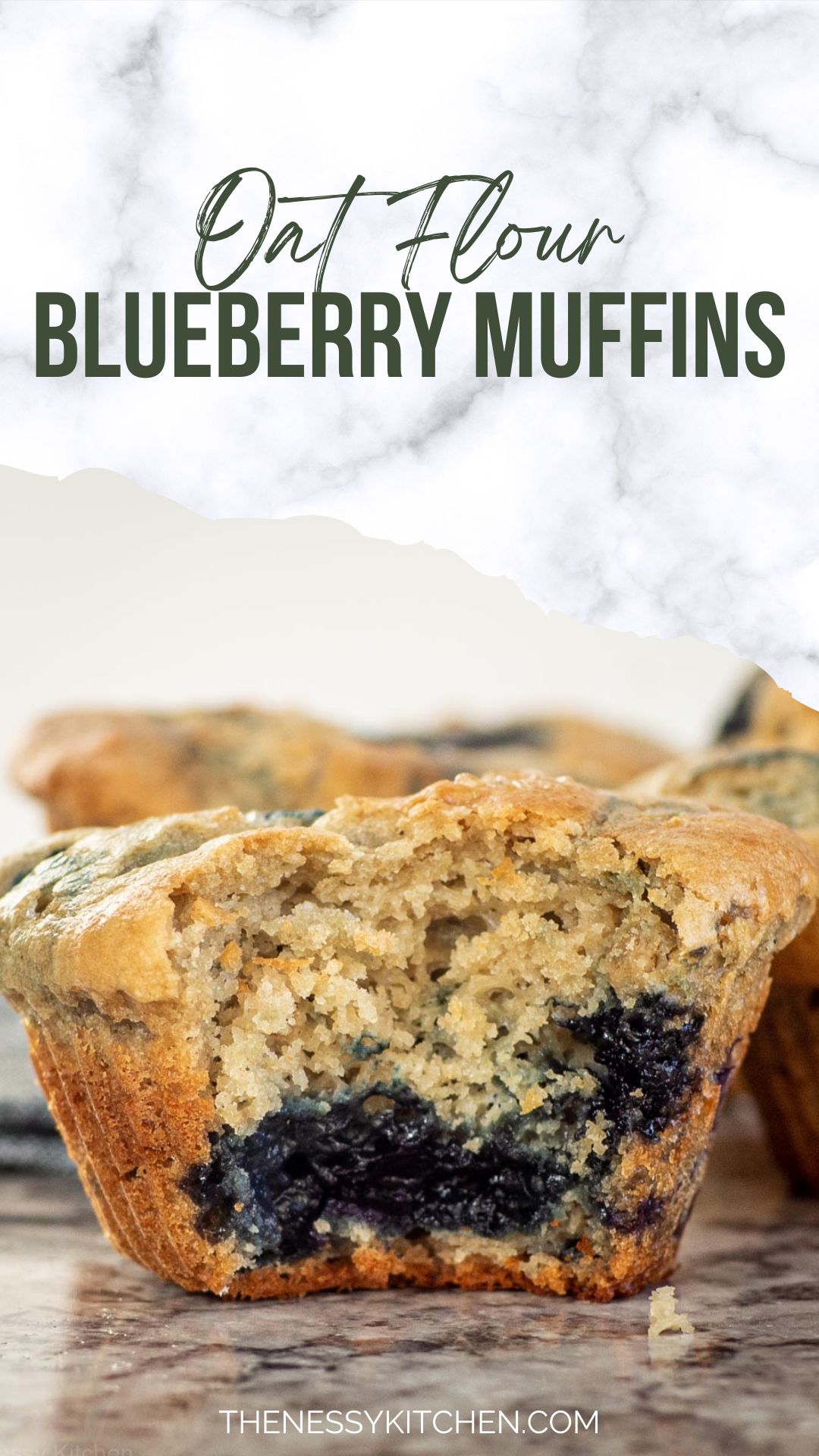 Blueberry Oat Flour Muffins The Nessy Kitchen