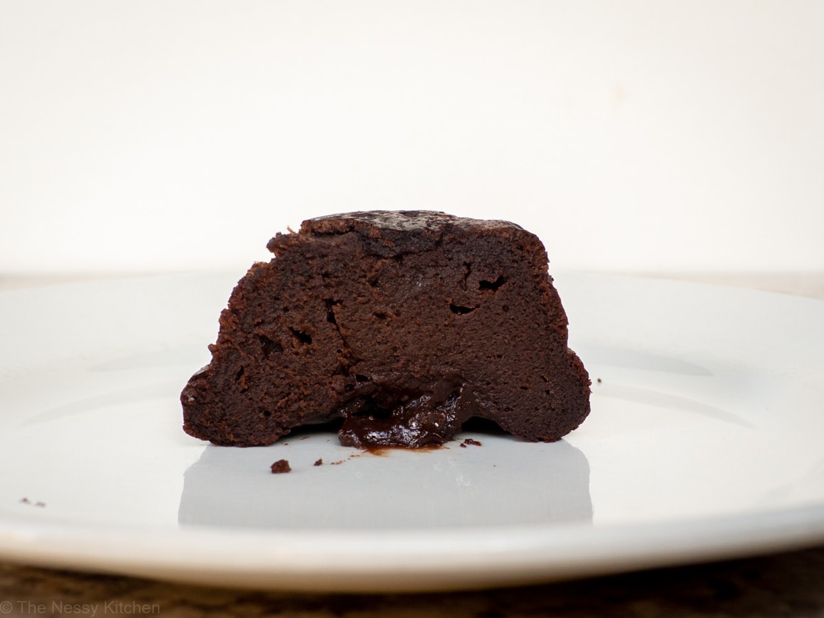 Lava cake after reheating in a double boiler.