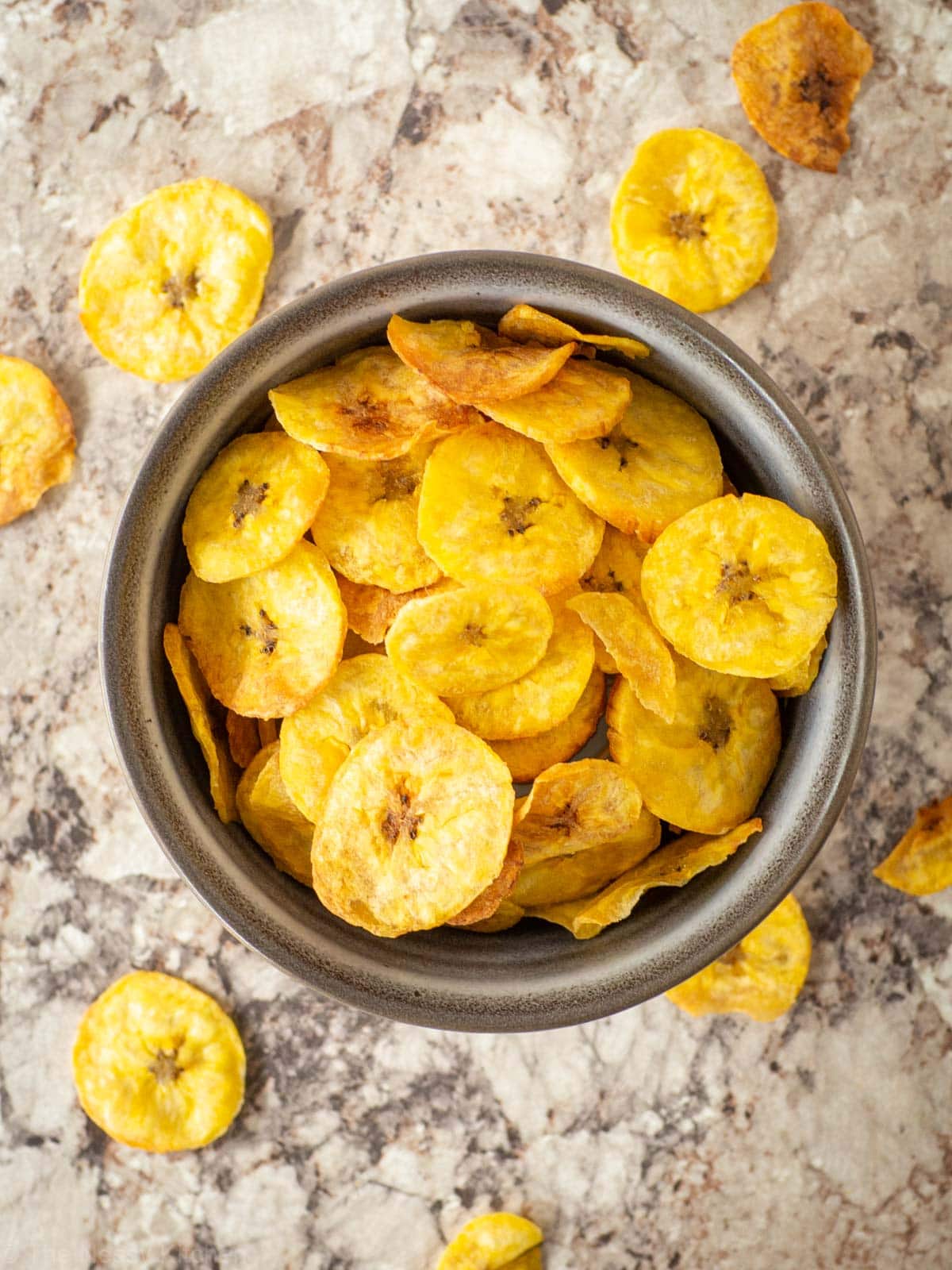 Plantain chips in a bowl.