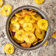 Plantain chips in a bowl.