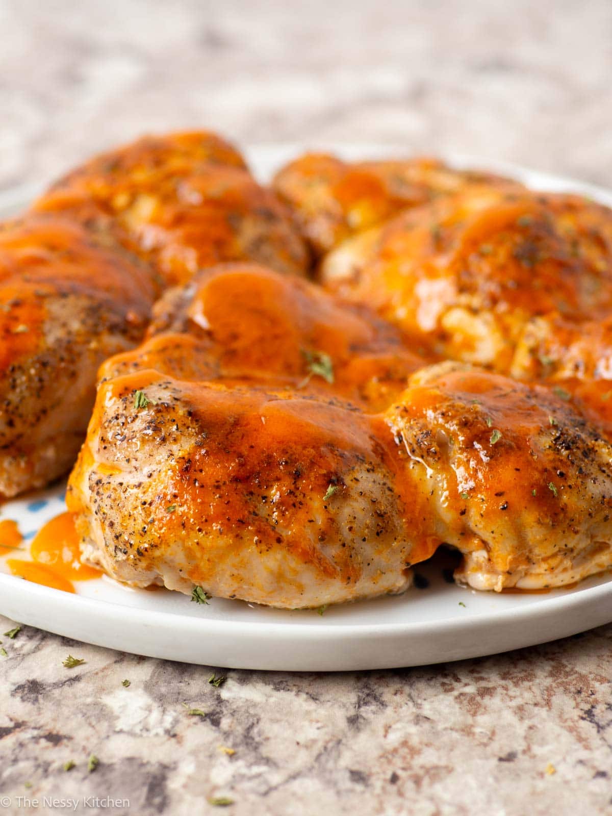 Chicken on a plate.